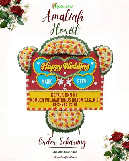 Papan Bunga Pernikahan Mandor